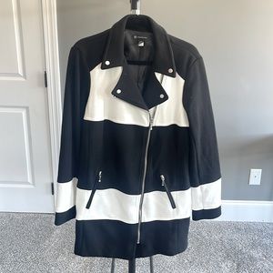 INC Women’s Coat. Black and White. Size. L